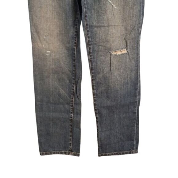 Ann Taylor Loft Size 8 Jeans Boyfriend Distressed Blue Denim - Picture 5 of 13